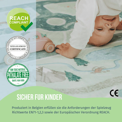 HappyCityKids Spielteppich Raus aufs Land 130 x 180 cm