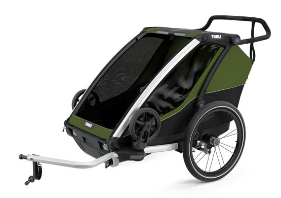 Aktion der Firma "THULE" des Modells "Chariot CAB 2 Cypress Green"